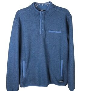 Eddie Bauer Quarter Snap Fleece Pullover Men's Size XL Blue Sweater
